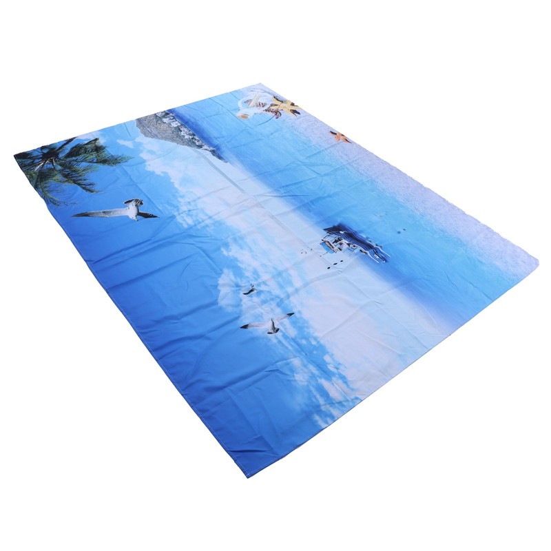 Decorative Tapestry Beach Sea Scenery Pattern Polyester Fiber Hanging Carpet