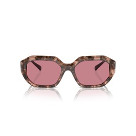 Vogue Eyewear VO5554S Sunglasses, Rose Tortoise/Dark Violet, 54 mm