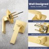 EHOMEWARE 5 Pack Interior Door Handles Brass Door Levers for