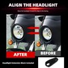 FATECIM Motorcycle 5.75" Headlight Fairing with 11" Smoke Windshield Windscreen