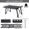 Aircity Folding Camping Table, Portable Folding Aluminum Table with Adjustable