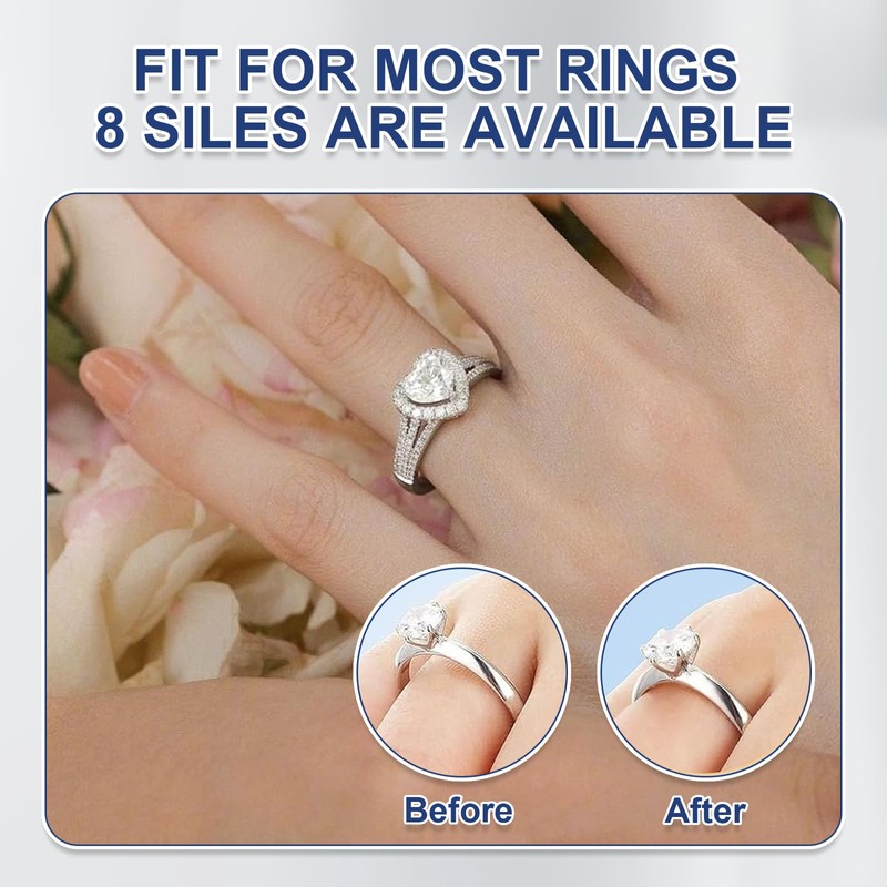 Pack of 24 Ring Reducers Invisible Ring Size Adjuster Rings