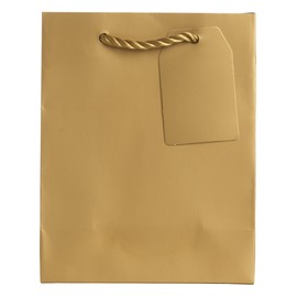 Jillson & Roberts Small Gift Bags, Matte Gold (120 Pcs)