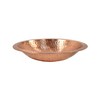 Hammered Solid Copper Bowl w/Rim