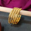 Efulgenz Gold Tone Indian Bangle Set for Women Dubai Style