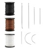 3 Pcs Heavy Duty Nylon Thread and Needle Kit, Strong