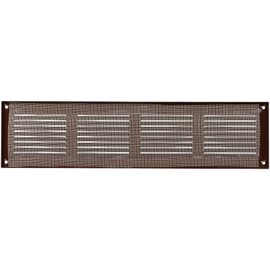 Vent Systems 16'' x 4'' Inch (Overall Dimensions) - Brown - Air Vent Cover Metal Air Return Grill with Built in Pest Guard Screen HVAC Vent Duct Cover for Home Improvement