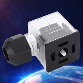 5Pcs Waterproof Solenoid Valve Accessories Plug 12V 24V, Universal DC Transparent Solenoid with Light Non Cable, Hydraulic Solenoid Coil Connector Socket Valve (24V)
