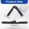 2 PCS 180 Degree Lid Support Hinge Black Rotatable Folding