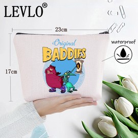 LEVLO Panic & Pain Cosmetic Makeup Bag Hercules Movie Fans Gift Original Baddies Panic & Pain Zipper Pouch Bag Panic & Pain Merch Baddies Bag