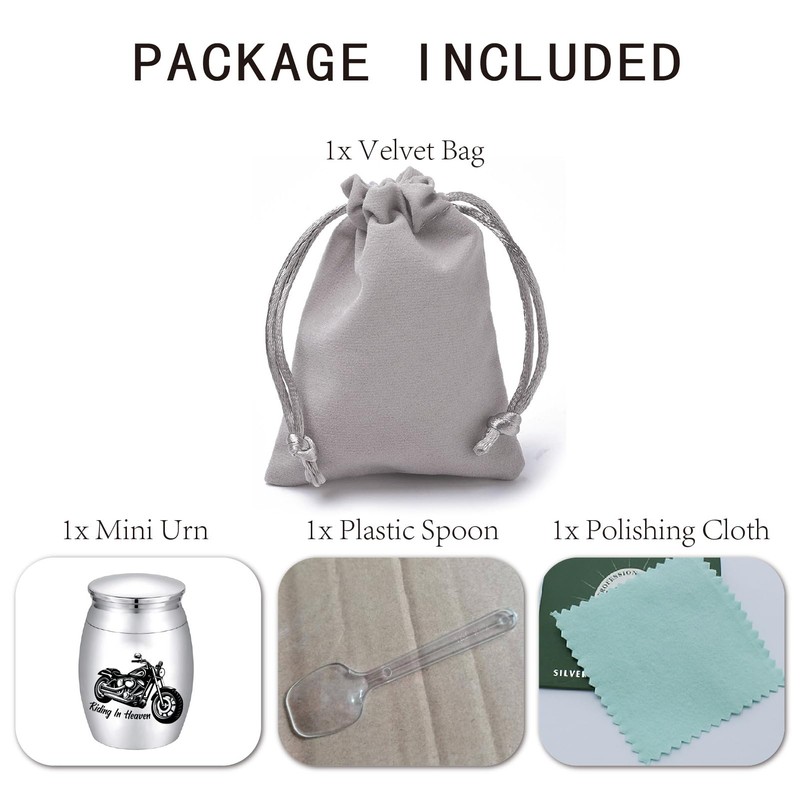 CREATCABIN Motor Cycle Urn Small Cremation Urns Keepsake Column Alloy