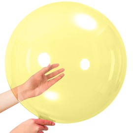Neo LOONS 18 Inch Helium Bobo Balloons for LED Bobo Balloons LED Light Up Balloons for Christmas,Wedding,Birthday Party Decorations(Yellow,10 Pack, Led String Not Included)