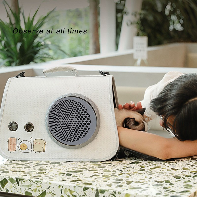 Cat Space Capsule Carrier Breathable Mesh Cover Large Capacity PU