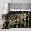 Camo Fish Fleece Throw Blanket Soft Flannel Plush Lightweight Warm