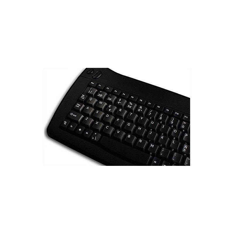 4Keyboard Spanish (Traditional) Non-Transparent Keyboard Labels ON Black Background for