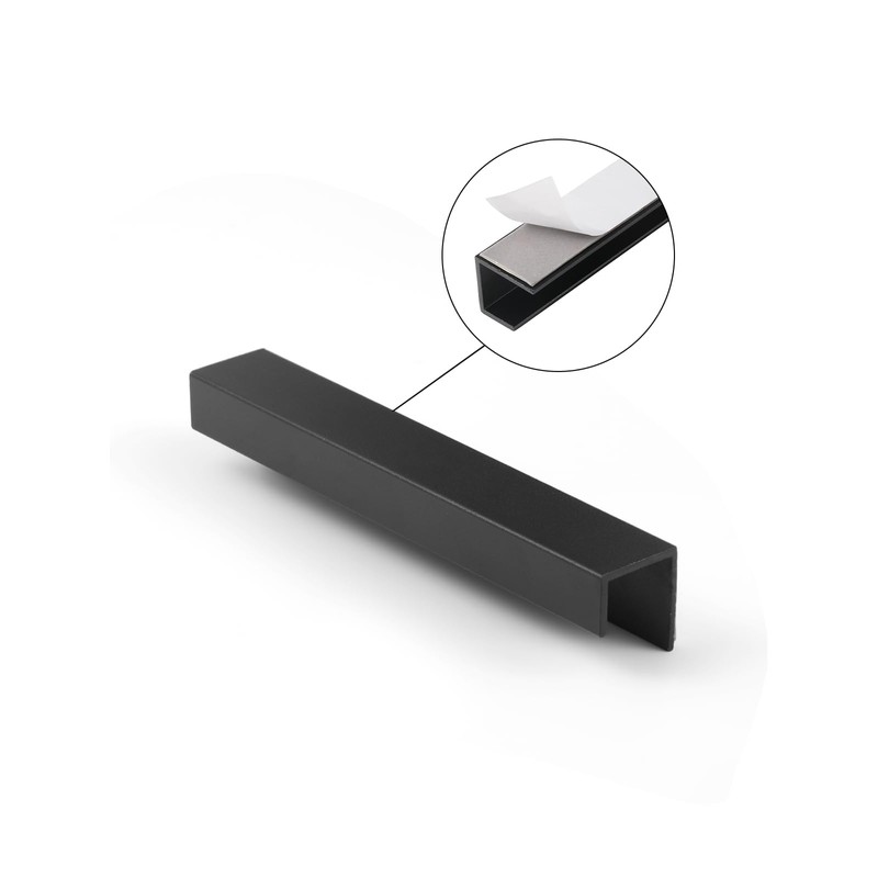 JIASENBAO 10 Pack Adhesive Cabinet Handles Black 5-1/2" Length(Cover 5"