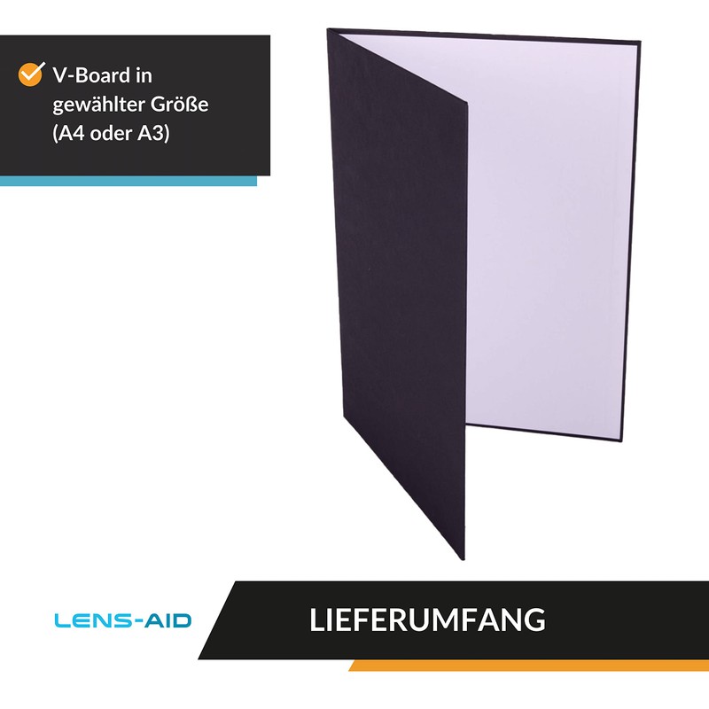 Lens-Aid 3-in-1 Folding Reflector for Photo Studio: Cardboard to Brighten,