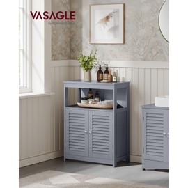 VASAGLE Bathroom Floor Cabinet, Free-Standing Storage Cabinet with 3 Drawers, 11.8 x 12.6 x 31.9 Inches, for Bathroom, Living Room, Kitchen, Modern Style, White UBBC50WT