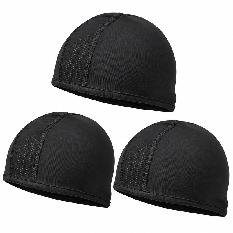 3 Pcs Breathable Mesh Skull Cap for Cycling – Moisture-Wicking,