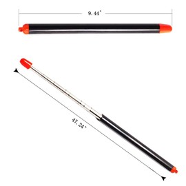 Telescopic Teachers Pointer,Teaching Pointer Stick for Classroom,Metal Hand Retractable Pointer Extended Length 47.2 Inch, Handheld Presenter Whiteboard Pointer (Black Orange)