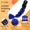 S-noilite Rainbow Jumbo Braiding Hair Extensions Colorful Braide Hairpiece for