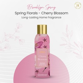 Brooklyn Fragrance Co. Spring Floral Room Spray – Premium Cherry Blossom Air Freshener -Long lasting home Fragrance Spray for Bathroom, office & small spaces- 6 Fl oz.