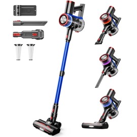 NADALY Cordless Vacuum Cleaner, 550W 45Kpa 65Mins Vacuum Cleaners for Home, Stick Vacuum with LED Display, Anti-Tangle, Self-Standing, 8-in-1 Lightweight Vacuum for Hardwood Floor/Carpet/Pet Hair