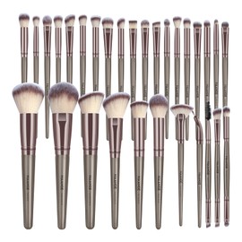 MAANGE Makeup Brushes, 30 Pcs Professional Makeup Brushes Set Premium Synthetic Face Foundation Powder Brush Kit Travel Makeup Brushes (Champagne)