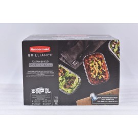 Rubbermaid Brilliance 22pc Plastic Food Storage Container Set Clear