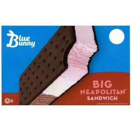 Big Napolitan Sandwich (Blue Bunny) Ice Cream Truck Sticker 8"x 5"