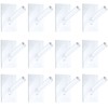 Jetec 12 Pieces Acrylic Wall Mounted Coat Hooks Hat Rack