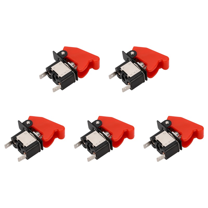 5Pcs Toggle Switch 12V DC 25A 2 Pin Waterproof Rocker