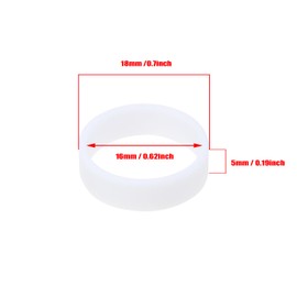 ONLYKXY 100pcs White Silicone Cable Ties 0.62 inch Diameter Flat Rubber Bands Elastic Bands Supplies Reusable Rubber Rings Thick Rubber Bands for School Home or Office Elasticity Coil Ring (White)