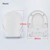 Non-Electric Bidet Toilet Seat, Round Fit with Quiet-Close Lid, Dual