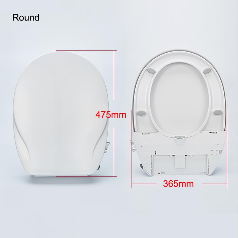 Non-Electric Bidet Toilet Seat, Round Fit with Quiet-Close Lid, Dual