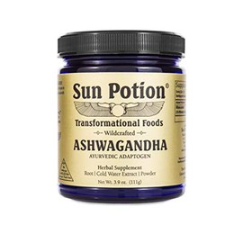 Sun Potion Transformational Foods! Tonic Herbs and Superfoods Wildcrafted Powder Drink! Blends of Medicinal Plants, Adaptogenic Mushrooms, Algae & Superfoods! Choose Your Powder Drink! (ASHWAGANDHA)