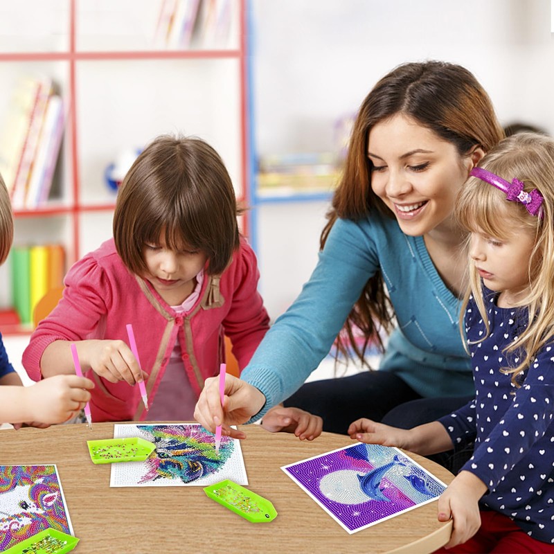 LYJOW Diamond Painting Children's Animals 5 Pieces DIY 5D Diamond