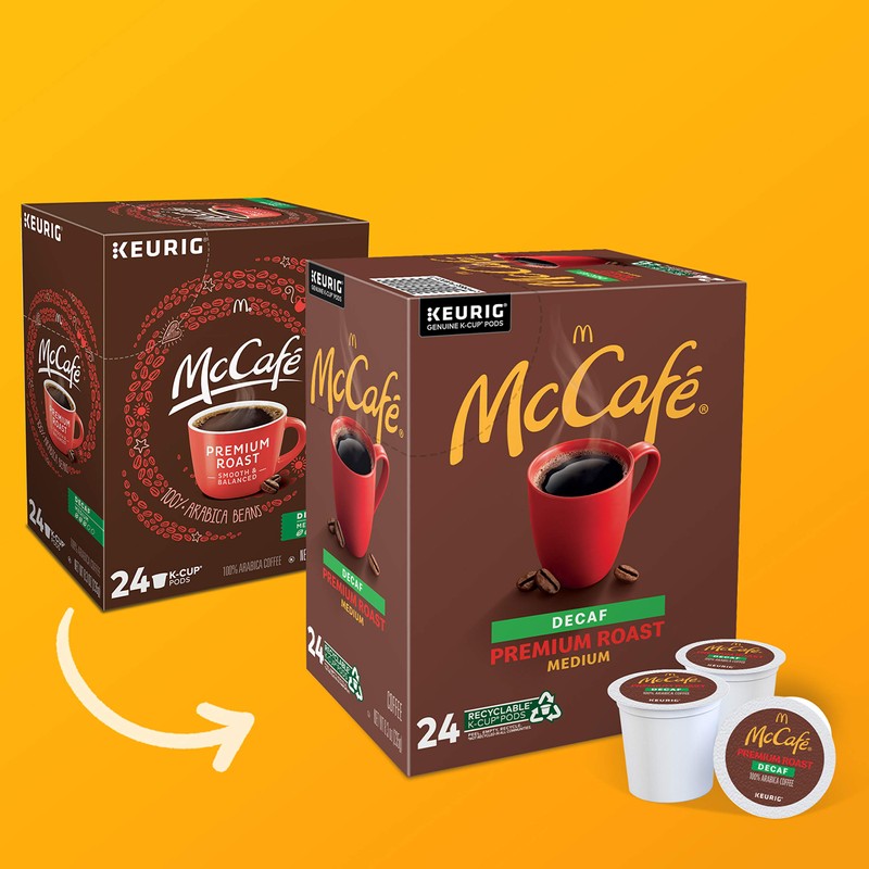 McCafé Premium Roast Decaf, Keurig Single Serve K-Cup Pods, Medium