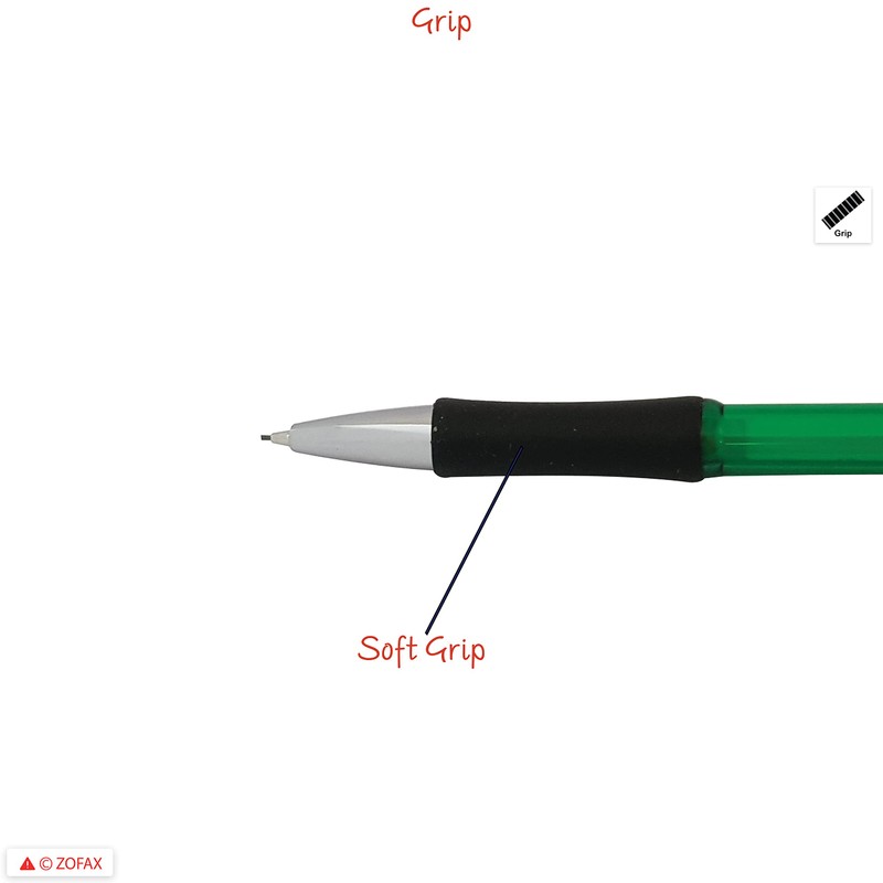 ZOFAX 5 x 0.7mm HB Mechanical Pencils With Rubber Tip