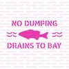 No Dumping Drains to Bay Stencil - Reusable Stencils, Efficient