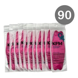 94 Pack 90 Cubre Bocas Kf94 Adulto Liso Certificado Premium