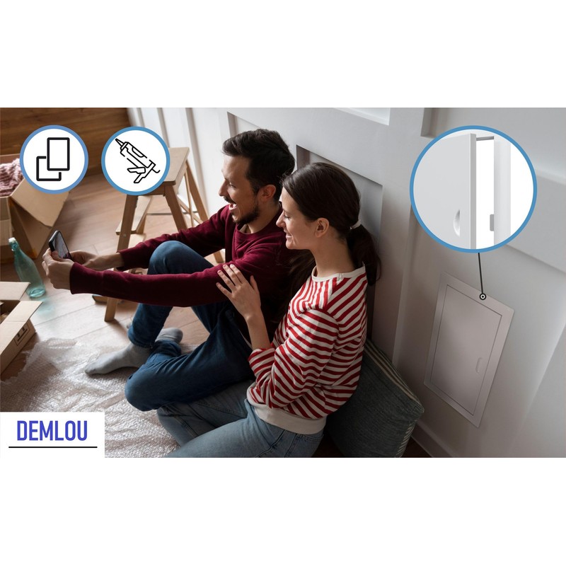 Metal Access Panel for Wall and Ceiling – White Steel