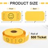 L LIKED 500 Raffle Tickets, Smile, Yellow (6 Color Selection),