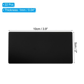 PATIKIL 4x2 Inch Anodized Aluminum Sheet Metal, 22 Pack Laser Plates Engraving Blanks 1MM Thin for Crafting DIY House, Black