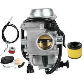 SVKZGFZ Carburetor with Throttle Cable & Air Oil Filter for Honda Rancher 350 TRX350 TE TM FM, Foreman 400 450 TRX400FW, FourTrax 300 350 TRX350 ATV Carb