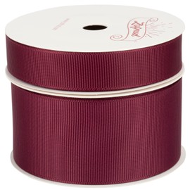 Zofrud 2 Rolls Burgundy Grosgrain Ribbon Pack 5/8"x 10Yds and 1-1/2" x 10 Yds, 20 Yards Total - Ideal for Sewing, Gift Wrapping, Crafts and Wedding Decoration