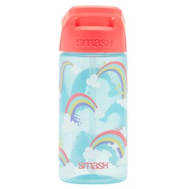 Smash Water Bottle 450ml -Light Blue Rainbow Design