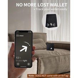 Airtag Wallet Mens Genuine Leather Bifold RFID Blocking Wallets for Men with 14 Card Slots, ID Window & 2 Cash Pocket (Airtag Not included)