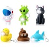 Newtay 6 Pcs Nurse Animal Flashlight Keychain Pediatric Nurse Flashlight
