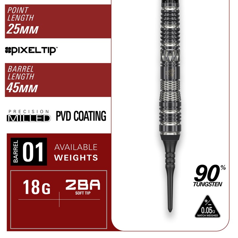 Target Dragon 3.0 0.6 oz (18 g), 90% Tungsten Leslie